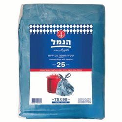 שקיות אשפה עם ידיות 25 י'ח