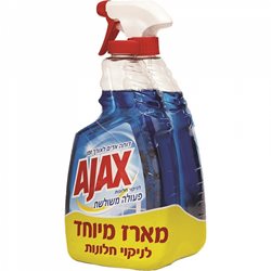 אג'קס - מארז זוגי ספריי לניקוי חלונות ומשטחים