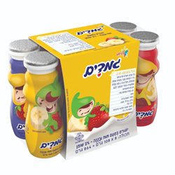 שטראוס - גמדים משקה יוגורט בטעם תות ובננה 8 י'ח