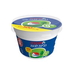 תנובה- גבינה לבנה 500 גרם 9%