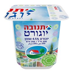 תנובה- יוגורט 4.5% שומן 206 גרם