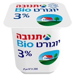 תנובה- יוגורט ביו 3% שומן 200 גרם